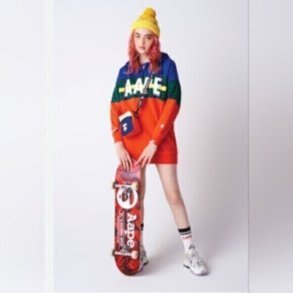 BAPE  - by A Bathing Ape Retro 90s inspired Hoodie Oversized Sz S - L NWT - Picture 9 of 10